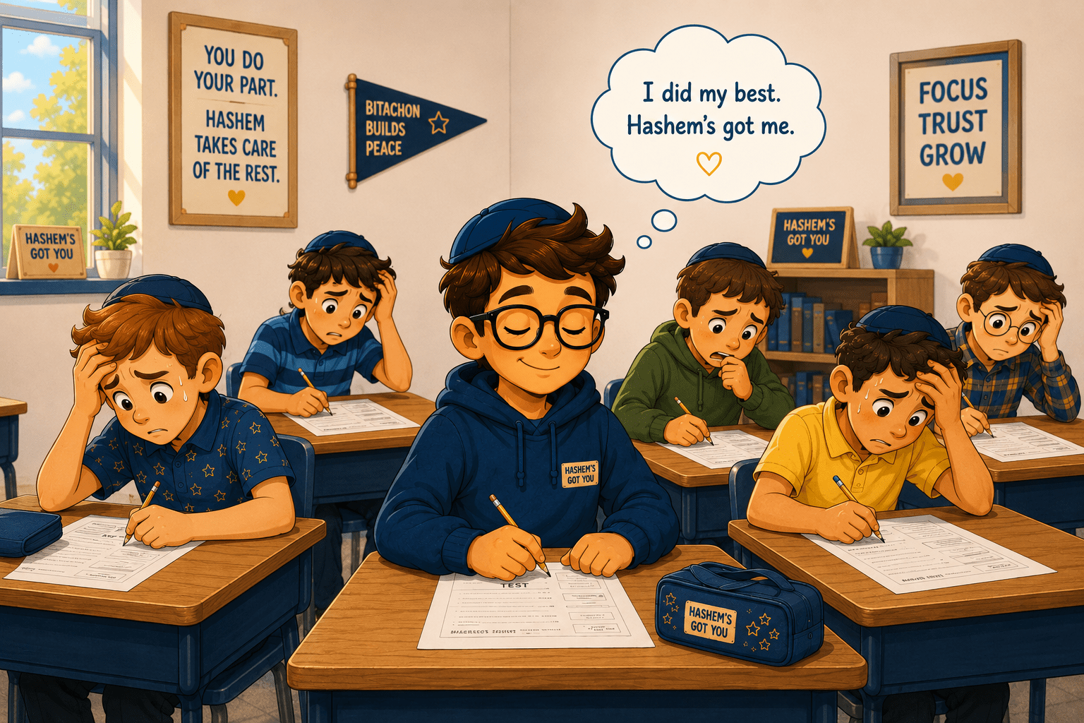 Child learning bitachon