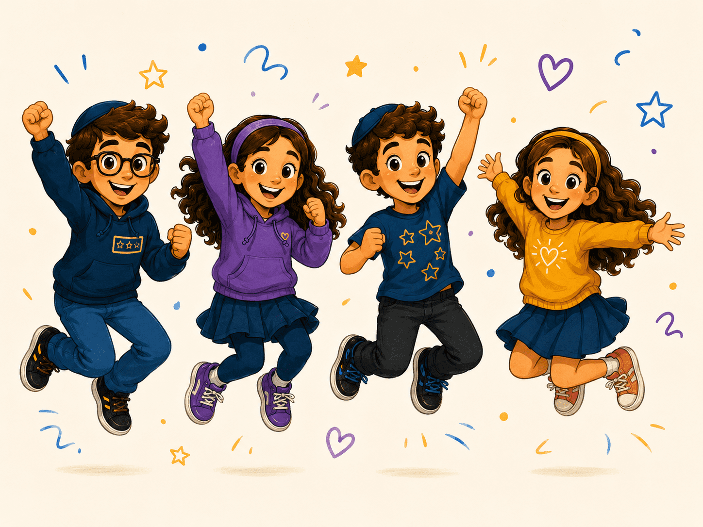 HGY Kids crew jumping for joy