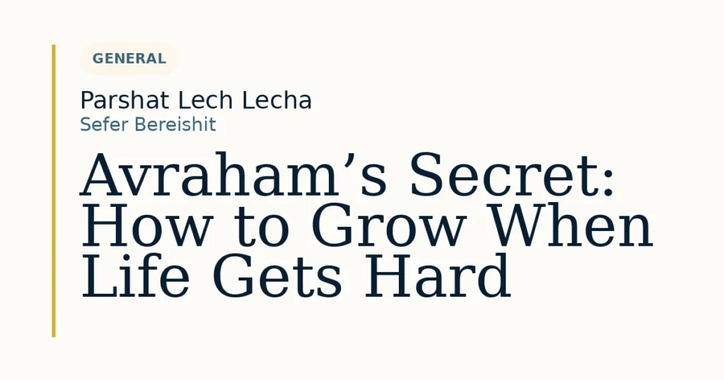 Avraham’s Secret: How to Grow When Life Gets Hard — Dvar Torah for Parshat Lech Lecha