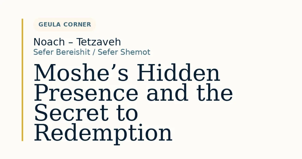 Moshe’s Hidden Presence and the Secret to Redemption — Dvar Torah for Noach – Tetzaveh